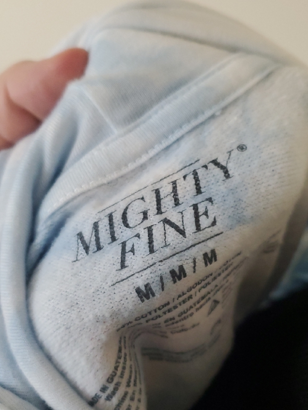 Mighty Fine Light Blue Tie-Dye Genuine Hoodie M - Picture 3 of 3